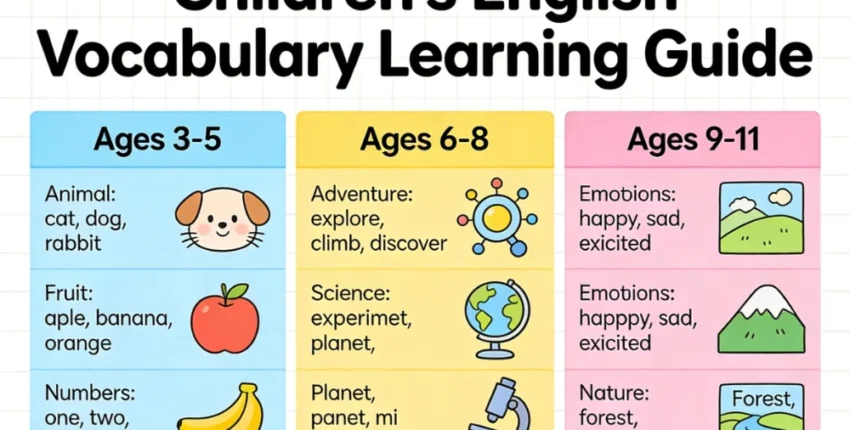 兒童英文單字學習指南｜依年齡分級必學單字整理