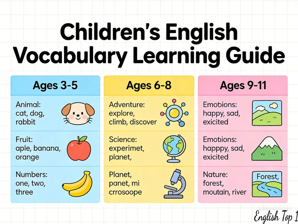 兒童英文單字學習指南｜依年齡分級必學單字整理