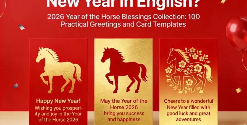 新年快樂英文怎麼說？2026馬年祝福語大全：100句實用賀詞與卡片範本