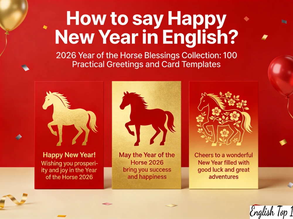 新年快樂英文怎麼說？2026馬年祝福語大全：100句實用賀詞與卡片範本