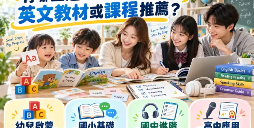 有哪些適合不同年級的英文教材或課程推薦？
