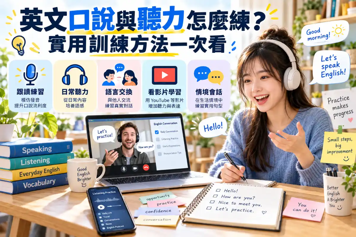 英文口說與聽力怎麼練？實用訓練方法一次看