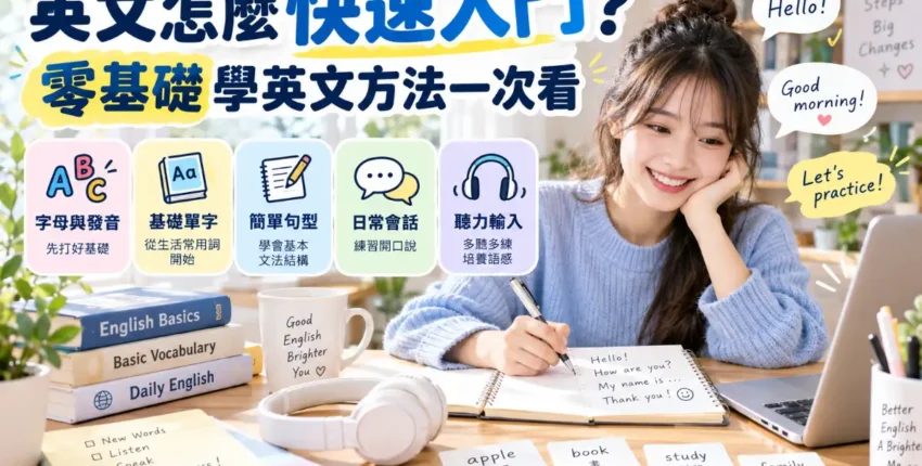 英文怎麼快速入門？零基礎學英文方法一次看
